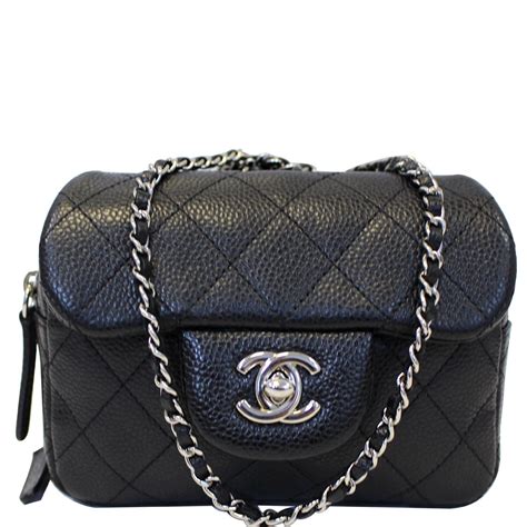 chanel classic black mini crossbody|Chanel mini flap bag lambskin.